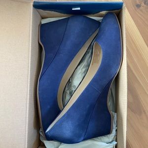 Cole Haan To Go Wedge Marine Blue waterproof